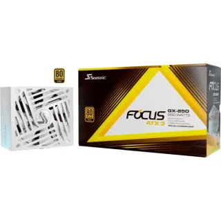 Seasonic FOCUS GX-850-V4 850W ATX3.1 White Edition, PC-Netzteil (weiß, 1x 12VHPWR, 3x PCIe, Kabel-Management, 850 Watt)