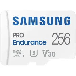 Samsung PRO Endurance 256 GB microSDXC (2022), Speicherkarte (weiß, UHS-I U3, Class 10, V30)