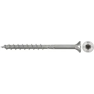 fischer Spanplattenschraube PowerFast II 6,0x50 Senkkopf TX (100 Stück, mit Teilgewinde, Edelstahl A2)