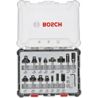 Bosch Professional Fräser-Set, 15-teilig (8mm-Schaft)