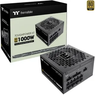 Thermaltake Toughpower XT 1000W, PC-Netzteil (schwarz, 1x 12-Pin High Power GPU, 5x PCIe, Kabelmanagement, 1000 Watt)