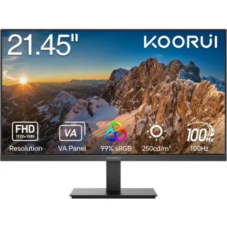 Koorui E2212F, LED-Monitor (54.5 cm (21.45 Zoll), schwarz, FullHD, VA, HDMI, VGA, 100Hz Panel, B-Ware)