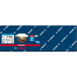 Bosch Professional Expert M480 Netzstruktur-Schleifblatt 115 x 230mm, K100 (50 Stück, für Schwingschleifer)
