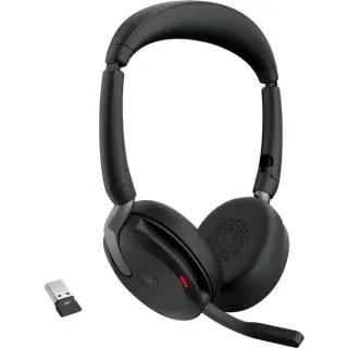 Jabra Evolve2 65 Flex Duo, Headset (schwarz, Stereo, Microsoft Teams, USB-A, Link380a, B-Ware)