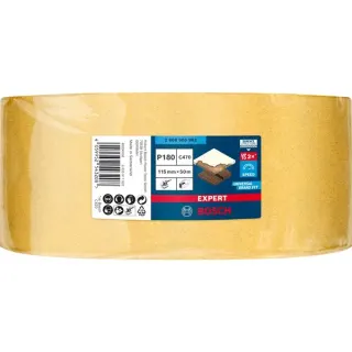 Bosch Professional Expert C470 Schleifblatt, 115mm, K180 (50 Meter Rolle, für Schwingschleifer, zum Handschleifen)