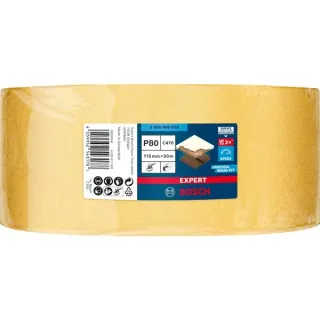 Bosch Professional Expert C470 Schleifblatt, 115mm, K80 (50 Meter Rolle, für Schwingschleifer, zum Handschleifen)