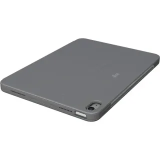 Logitech Combo Touch, Tastatur (grau, DE-Layout, Scherenmechanik, für iPad Air 11" (M2) und iPad Air (5. Generation))