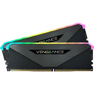 Corsair DIMM 32 GB DDR4-3200 (2x 16 GB) Dual-Kit, Arbeitsspeicher (schwarz, CMN32GX4M2Z3200C16, Vengeance RGB RT, INTEL XMP)