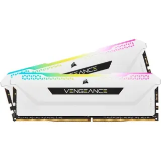 Corsair DIMM 32 GB DDR4-3200 (2x 16 GB) Dual-Kit, Arbeitsspeicher (weiß, CMH32GX4M2E3200C16W, Vengeance RGB PRO SL, INTEL XMP)