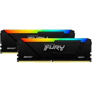 Kingston FURY DIMM 64 GB DDR4-3200 (2x 32 GB) Dual-Kit , Arbeitsspeicher (schwarz, KF432C16BB2AK2/64, Beast RGB, INTEL XMP)