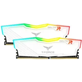 Team Group DIMM 16 GB DDR4-3600 (2x 8 GB) Dual-Kit, Arbeitsspeicher (weiß, TF4D416G3600HC18JDC01, Delta RGB, INTEL XMP)