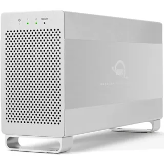 OWC Mercury Elite Pro Dual, Laufwerksgehäuse (silber, Performance RAID Enclosure, USB 3.2, eSATA, B-Ware)