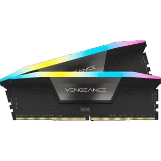 Corsair DIMM 64 GB DDR5-6400 (2x 32 GB) Dual-Kit, Arbeitsspeicher (schwarz, CMH64GX5M2B6400C32, Vengeance RGB, INTEL XMP)