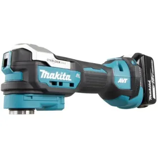 Makita Akku-Multifunktions-Werkzeug DTM52T1JX2, 18Volt (blau/schwarz, Li-Ionen-Akku 5,0 Ah, MAKPAC)
