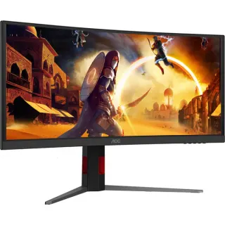 AOC AGON CU34G4CA, Gaming-Monitor (86.4 cm (34 Zoll), schwarz, WQHD, Fast-VA, Curved, USB-Hub, KVM, 180Hz Panel)
