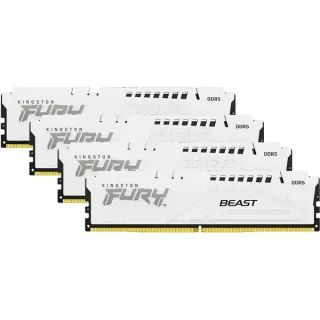 Kingston FURY DIMM 64 GB DDR5-6000 (4x 16 GB) Quad-Kit, Arbeitsspeicher (weiß, KF560C40BWK4-64, Fury Beast, INTEL XMP)