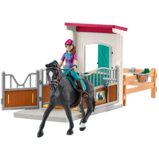 Schleich Horse Club Pferdebox mit Lisa & Storm, Spielfigur