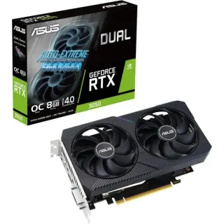 ASUS GeForce RTX 3050 DUAL OC V2, Grafikkarte (Lite Hash Rate, 1x DisplayPort, 1x HDMI 2.1, DVI-D, B-Ware)