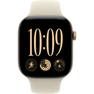 Apple Watch Series 12, Smartwatch (gold, Aluminium, 46 mm, Sportarmband Sand S/M)
