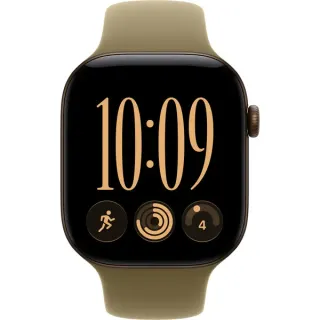 Apple Watch Series 12, Smartwatch (bronze, Aluminium, 46 mm, Sportarmband Oliv M/L)