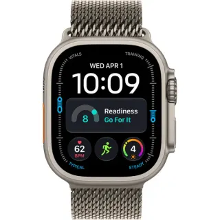 Apple Watch Ultra 4, Smartwatch (Titan natur, 49 mm, Milanaise Armband Titan natur L, Cellular)