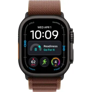 Apple Watch Ultra 4, Smartwatch (Titan natur, 49 mm, Alpine Loop Burgunder M, Cellular)