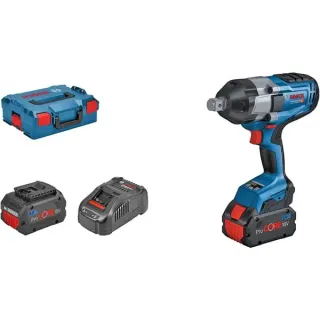 Bosch Professional PRO Akku-Schlagschrauber BITURBO GDS 18V-1050 H Professional, 18Volt (blau/schwarz, 2x Akku ProCORE18V 8,0Ah, 3/4", in L-BOXX)