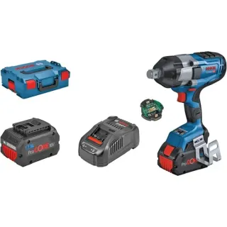 Bosch Professional PRO Akku-Schlagschrauber BITURBO GDS 18V-1050 HC Professional, 18Volt (blau/schwarz, 2x Akku ProCORE18V 8,0Ah, Bluetooth Modul, 3/4", in L-BOXX)
