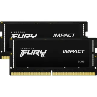 Kingston FURY SO-DIMM 32 GB DDR5-6000 (2x 16 GB) Dual-Kit, Arbeitsspeicher (schwarz, KF560S38IBK2-32, Impact, INTEL XMP)