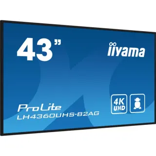 iiyama LH4360UHS-B2AG, Public Display (schwarz (matt), UltraHD/4K, VA, Lautsprecher)