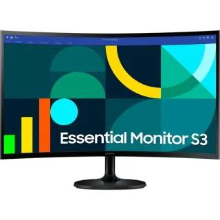 Samsung Essential S3 S24D364GAU, LED-Monitor (59 cm (24 Zoll), schwarz, FullHD, VA, Curved, 100Hz Panel)