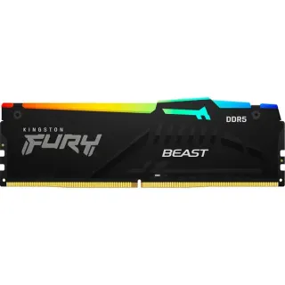 Kingston FURY DIMM 16 GB DDR5-5600 , Arbeitsspeicher (schwarz, KF556C40BBA-16, FURY Beast RGB, INTEL XMP)