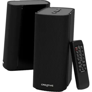 Creative T100, PC-Lautsprecher (schwarz, Bluetooth, Optisch, Klinke, USB)