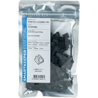 SMARTKEEPER ESSENTIAL RJ45 Port Lock (NL03), Einsteckschloss (Farbcode Schwarz, 100 Stück)