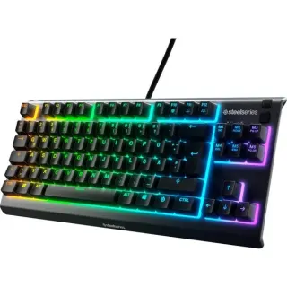 SteelSeries Apex 3 TKL, Gaming-Tastatur (schwarz, DE-Layout, Rubberdome)