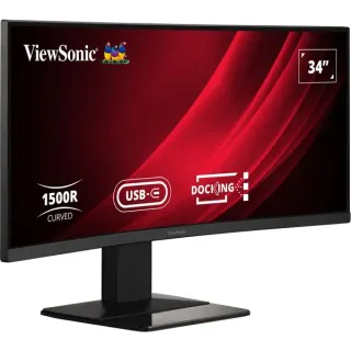 ViewSonic VG3419C, LED-Monitor (86.4 cm (34 Zoll), schwarz (matt), UWQHD, VA, Curved, USB-C, USB-Hub, 120Hz Panel)