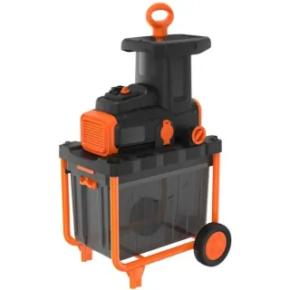 BLACK+DECKER Elektro-Leisehäcksler BEGAS5800 (schwarz/orange, 2.800 Watt)