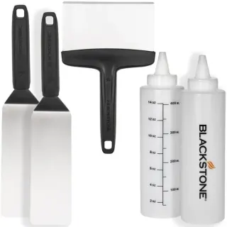Blackstone Griddle Professional Toolkit, 5-teilig, Grillbesteck (schwarz/edelstahl)