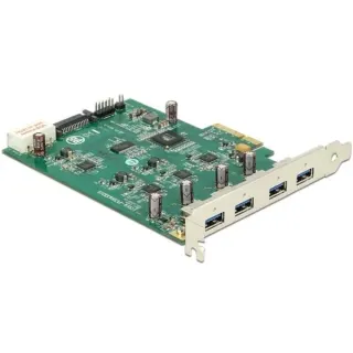 DeLOCK PCI Express Karte x4 > 4 x extern USB-A 3.2 Gen 1 (Quad Channel), USB-Controller