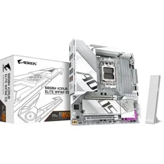 GIGABYTE B850M AORUS ELITE WIFI6E ICE, Mainboard (silber/weiß)