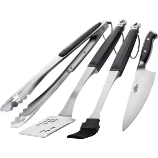 Napoleon President's Limited Grillbesteck, 4-teilig (schwarz/edelstahl)