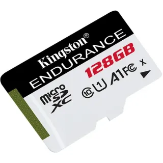 Kingston High Endurance 128 GB microSDXC, Speicherkarte (weiß/schwarz, UHS-I U1, Class 10, A1)