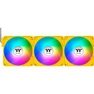 Thermaltake CT140 EX ARGB Sync PC Cooling Fan Bumblebee, Gehäuselüfter (gelb, 3er-Pack, 140 mm)