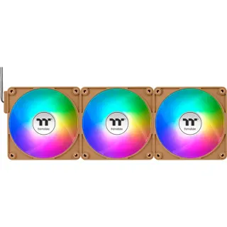 Thermaltake CT140 EX ARGB Sync PC Cooling Fan Gravel Sand, Gehäuselüfter (hellbraun, 3er-Pack, 140 mm)