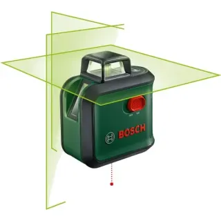 Bosch Heimwerken & Garten Kreuzlinienlaser AdvancedLevel 360 Set (grün/schwarz, grüne Laserlinien, Reichweite Ø 24 Meter)
