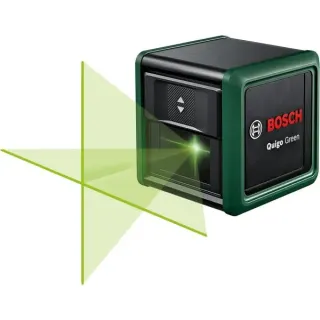 Bosch Heimwerken & Garten Kreuzlinienlaser Quigo Green, mit Stativ (grün/schwarz, grüne Laserlinien, Reichweite 10 Meter)