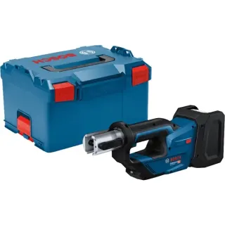 Bosch Professional Akku-Presswerkzeug GPT 18V-19 Professional solo, 18Volt, Kit U, Pressmaschine (blau, ohne Akku und Ladegerät, 3 Pressbacken Compact U, in L-BOXX)