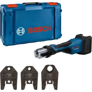 Bosch Professional Akku-Presswerkzeug GPT 18V-32 Professional solo, 18Volt, Kit U, Pressmaschine (blau, ohne Akku und Ladegerät, 3 Pressbacken Standard U, in L-BOXX)