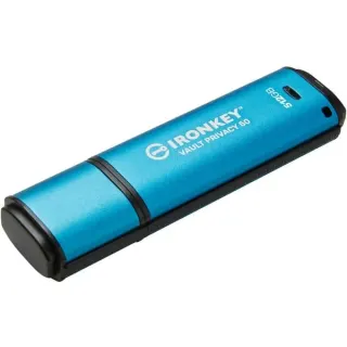 Kingston IronKey Vault Privacy 50 512 GB, USB-Stick (hellblau/schwarz, USB-A 3.2 Gen 1)