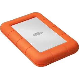 LaCie Rugged Mini 1 TB, Externe Festplatte (silber/orange, Micro-USB-B 3.2 Gen 1 (5 Gbit/s))